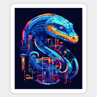 Cyber Snake, Techno Viper of a Digital Realm Sticker